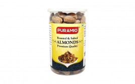 Puramio Roasted & Salted Almonds   Plastic Jar  200 grams
